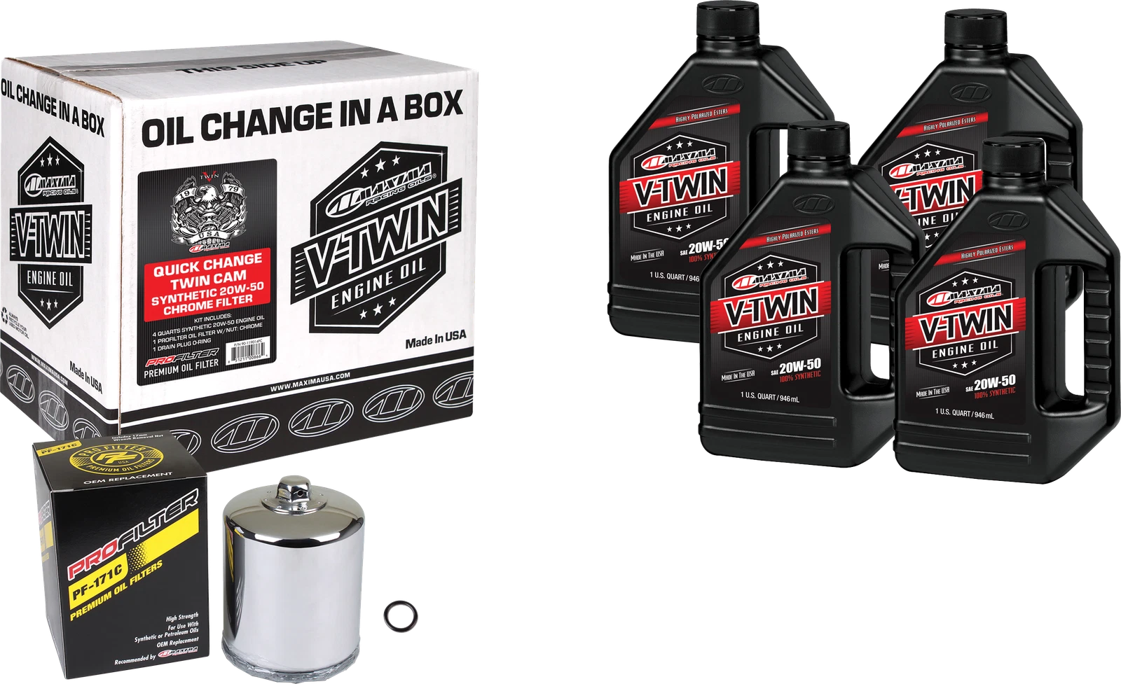 Oil Change Kit for Harley-Davidson Maxima V Twin (1990–2023) Chrome