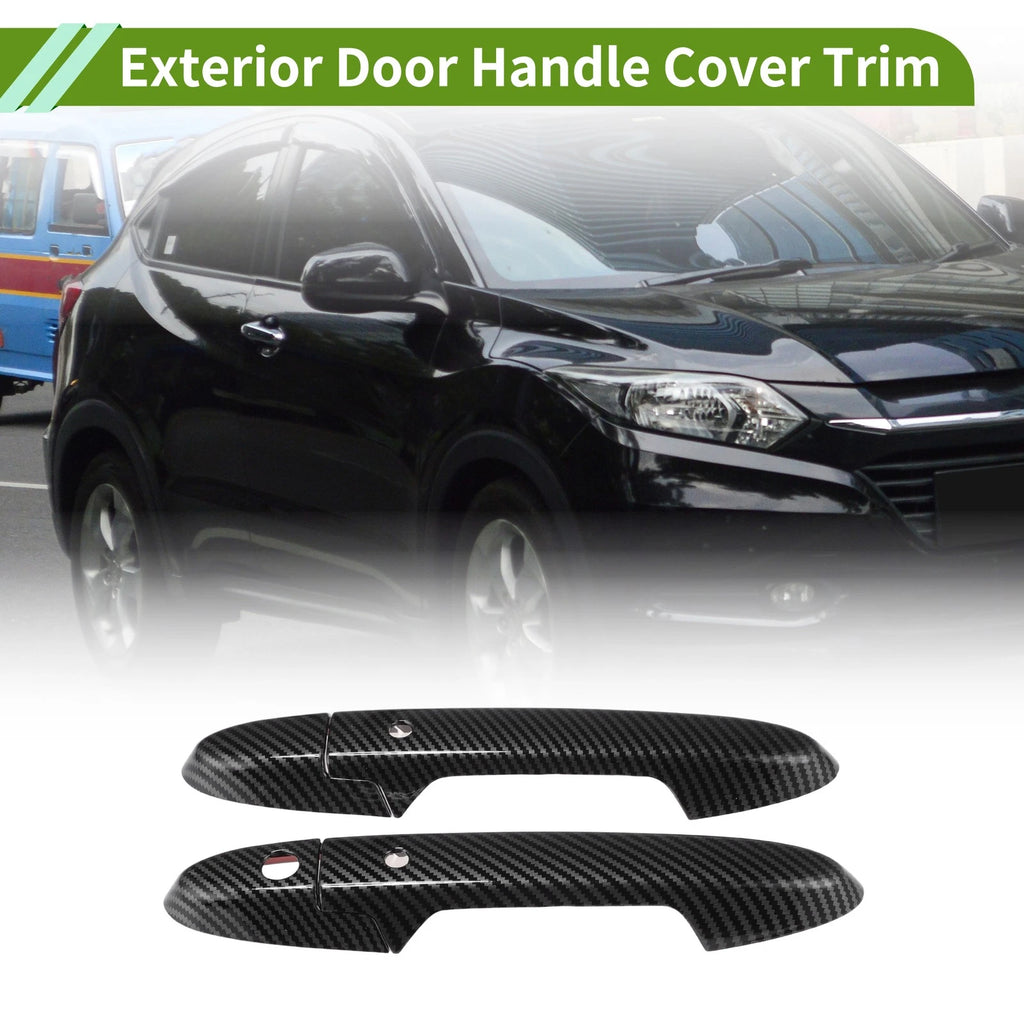 Exterior Door Handle Cover Trim for Honda HR-V (2016–2020) Carbon Fiber Black