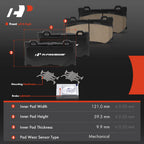 8x Ceramic Brake Pads for Nissan 370Z (2009–2020) INFINITI Q50