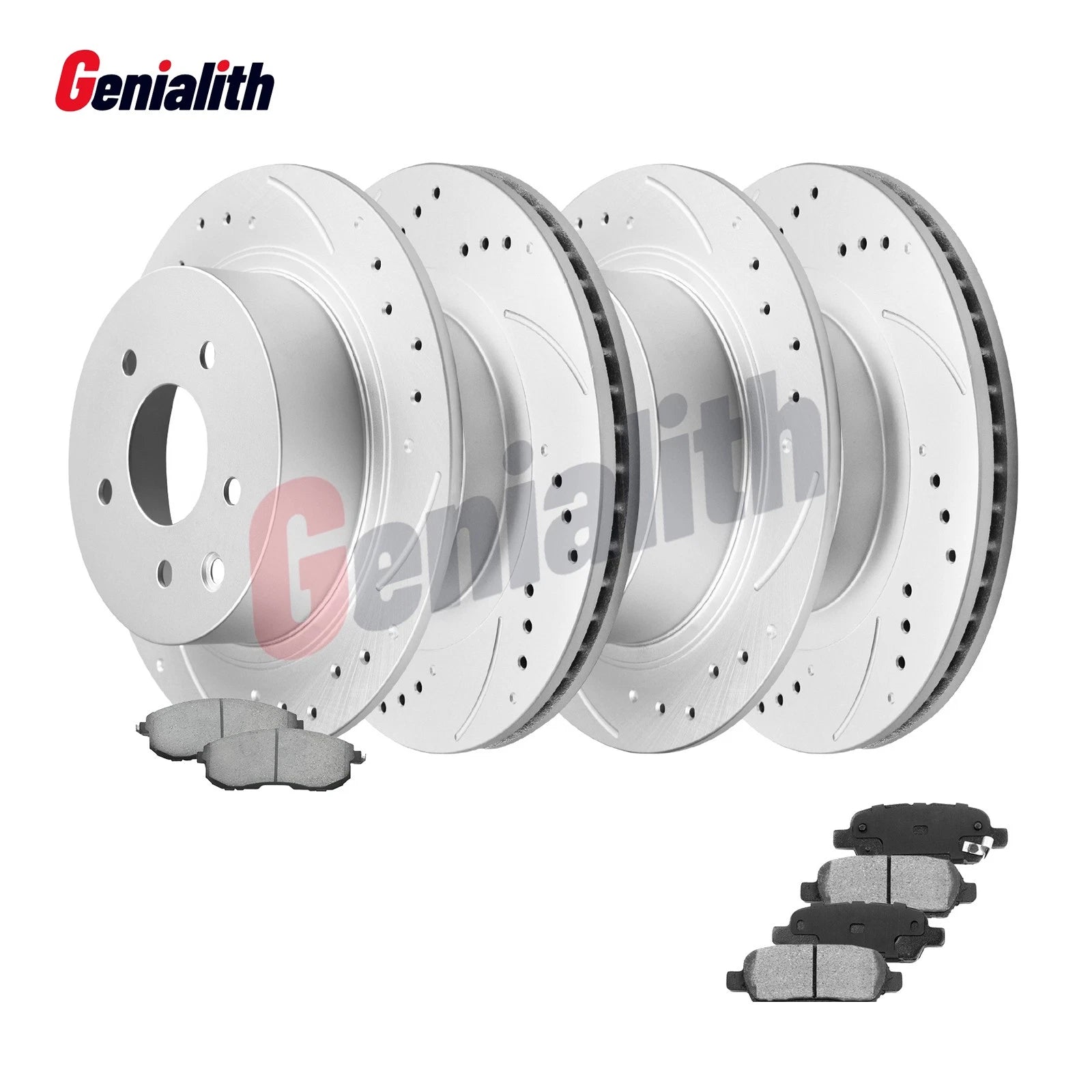 Front Rear Brake Rotors Ceramic Pads for Honda Element (2003–2011)