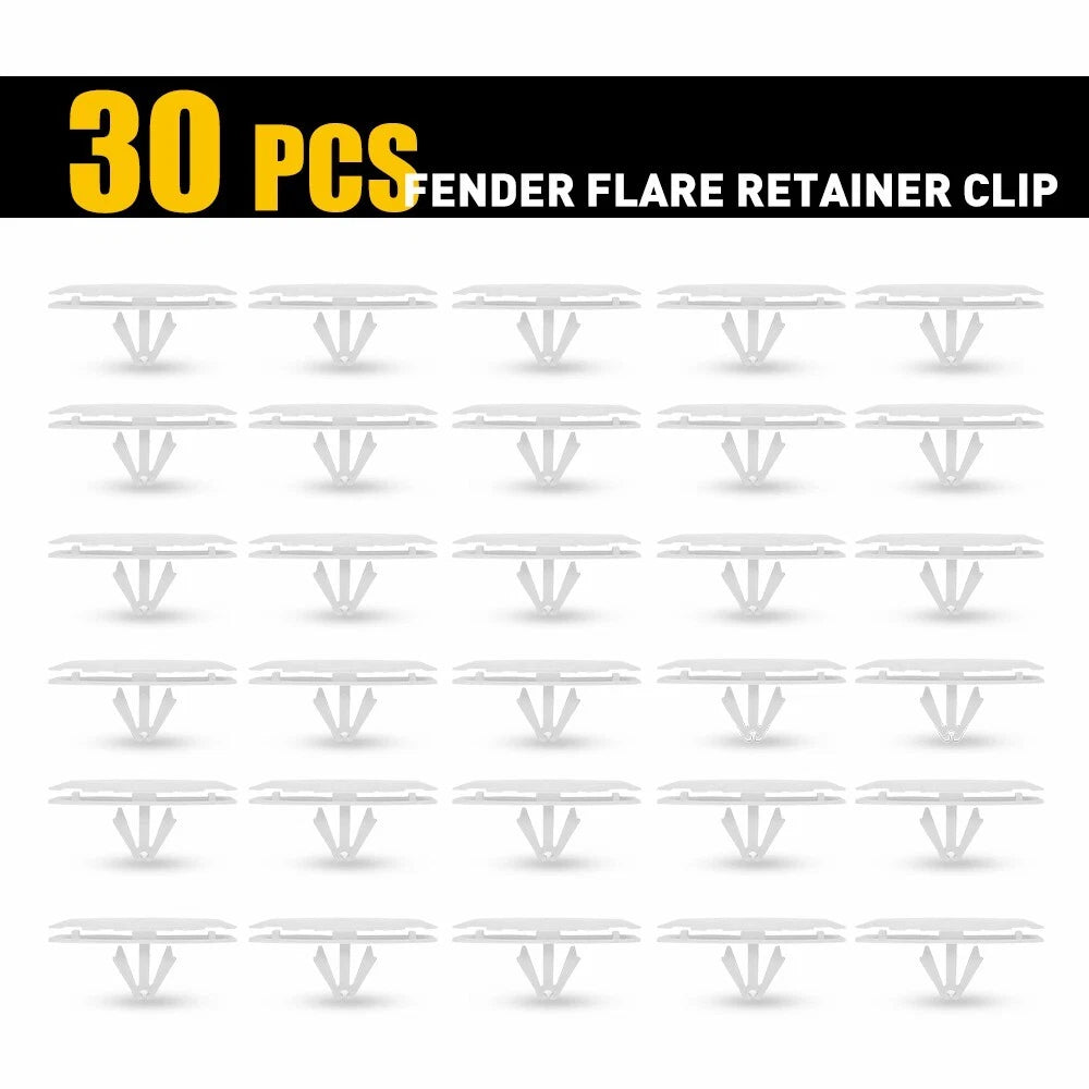 30pcs Fender Flare Retainer Clips for Jeep Wrangler JL (2018–2020)