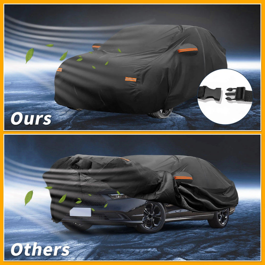 Waterproof Car Cover for Honda Accord Sedan (190T-PU, Black)