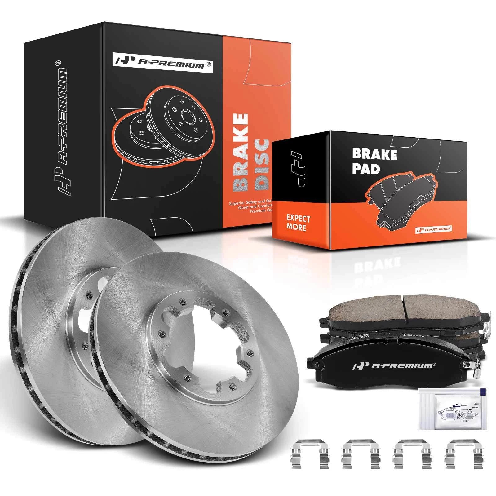 Front Disc Brake Rotors & Ceramic Pads for Nissan Frontier Xterra (2003–2004)