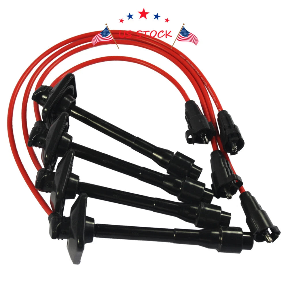 Set of 4 Ignition Spark Plug Wires for Toyota Camry Solara RAV4 (1997–2001)