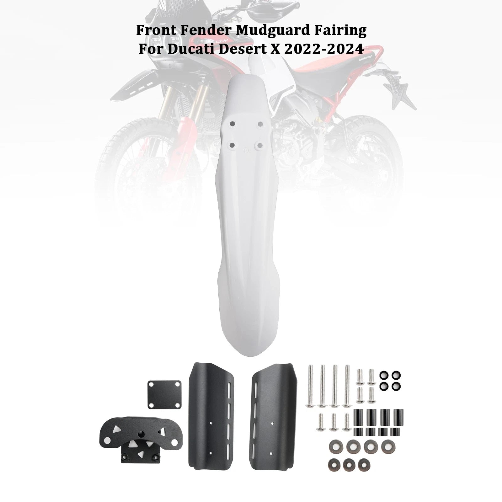 Front Fender Mudguard for Ducati Desert X (2022–2024) White