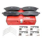 Set of 4 TRW Pro Front Slotted Metallic Brake Pads for Ford F150 (2004–2020)