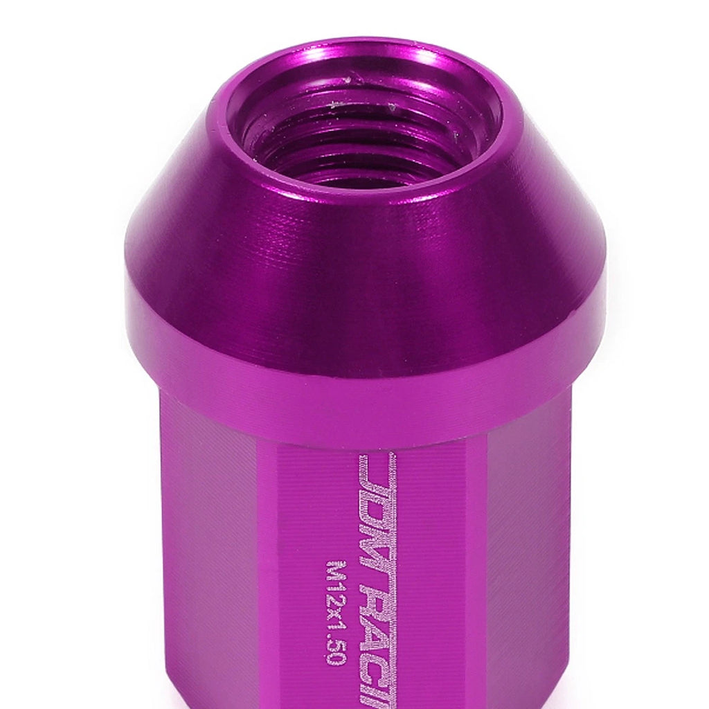 20Pcs Aluminum Purple Closed End Lug Nuts + Adapter M12X1.5 for JDM Vehicles