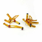 Aluminum Rearsets Footpegs for Yamaha YZF-R6 (2017–2020) Gold T9