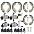 Front & Rear Brake Wheel Cylinders w/Shoes for Kawasaki KAF300 Mule (1993–2006)