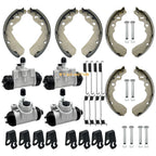 Front & Rear Brake Wheel Cylinders w/Shoes for Kawasaki KAF300 Mule (1993–2006)