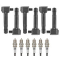 6X Ignition Coil + 6X Spark Plug Set for Honda Pilot (2003–2007) UF400