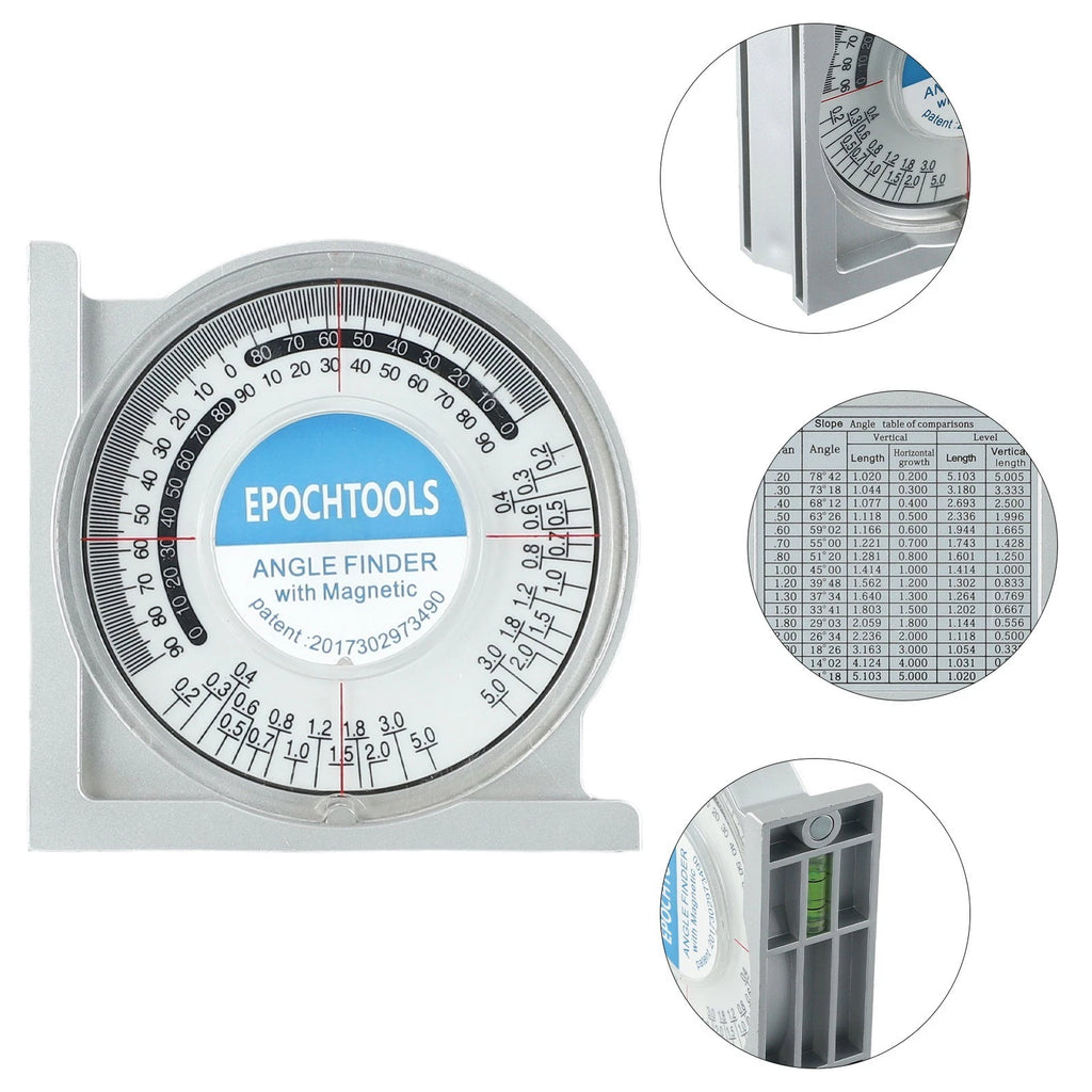 Slope Level Meter Protractor 100g 95x95x30mm ABS