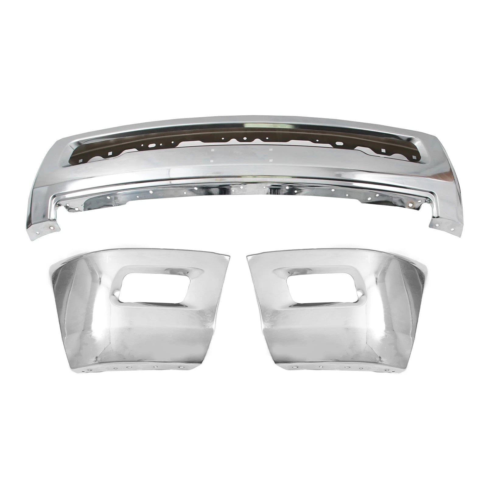 Chrome Steel Front Bumper Face Bar for Dodge RAM 2500 3500 (2010–2018)