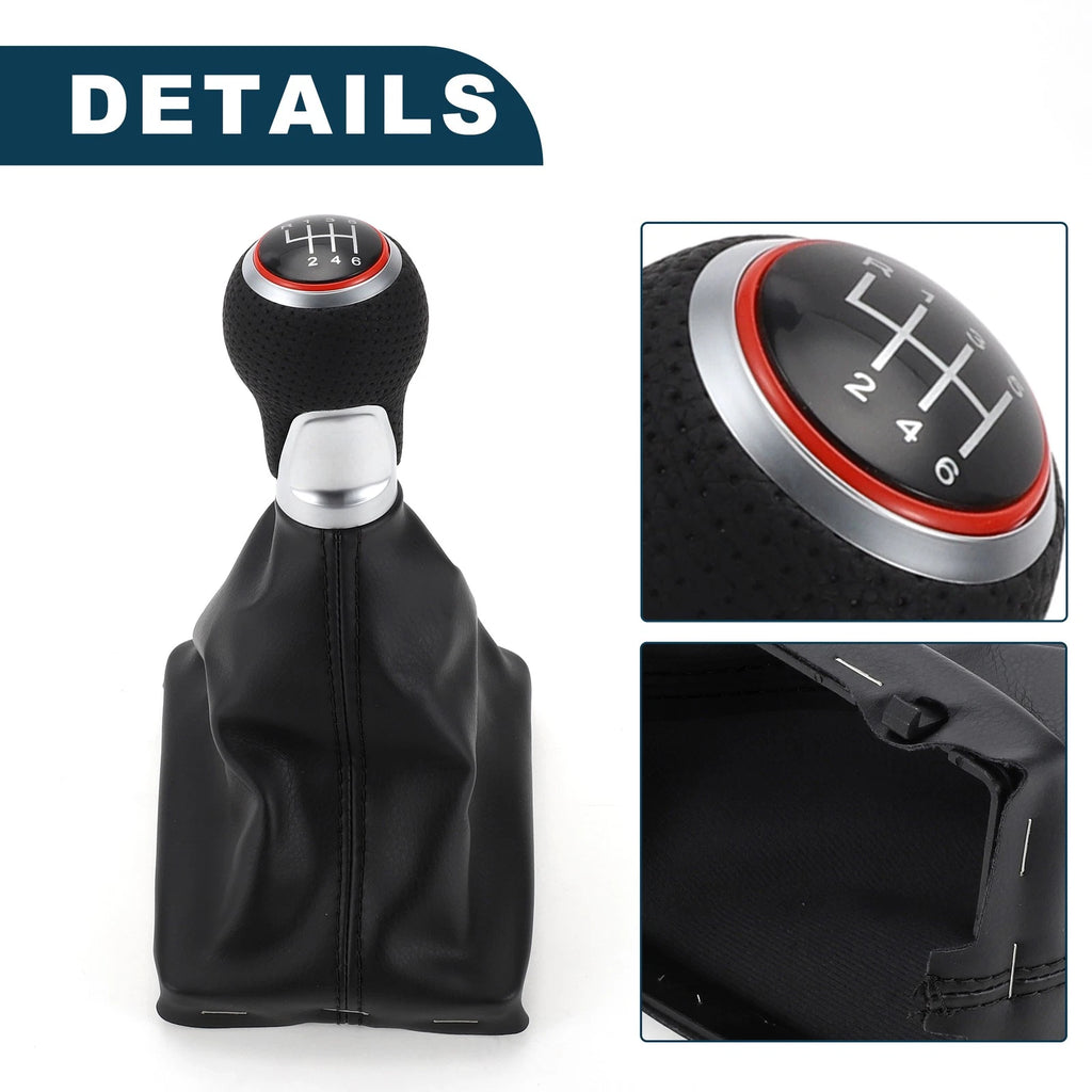 6 Speed Manual Shift Knob with Boot Cover No. 8K0863278H for Audi A5 (2008–2017)