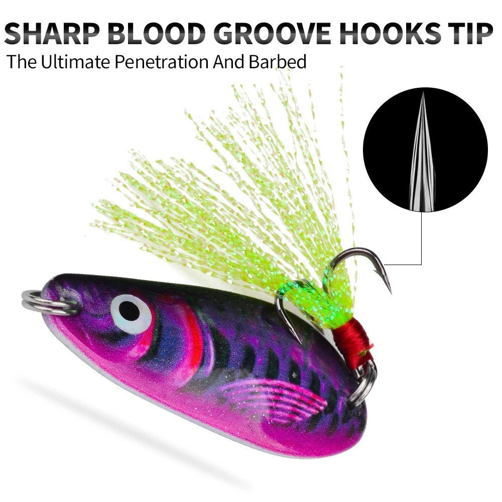 4.5cm Spoon Lure 11g Metal Vib Bait for Saltwater Bass Pike