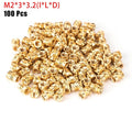 Threaded Insert Copper M2 Nut Parts for Automotive Applications