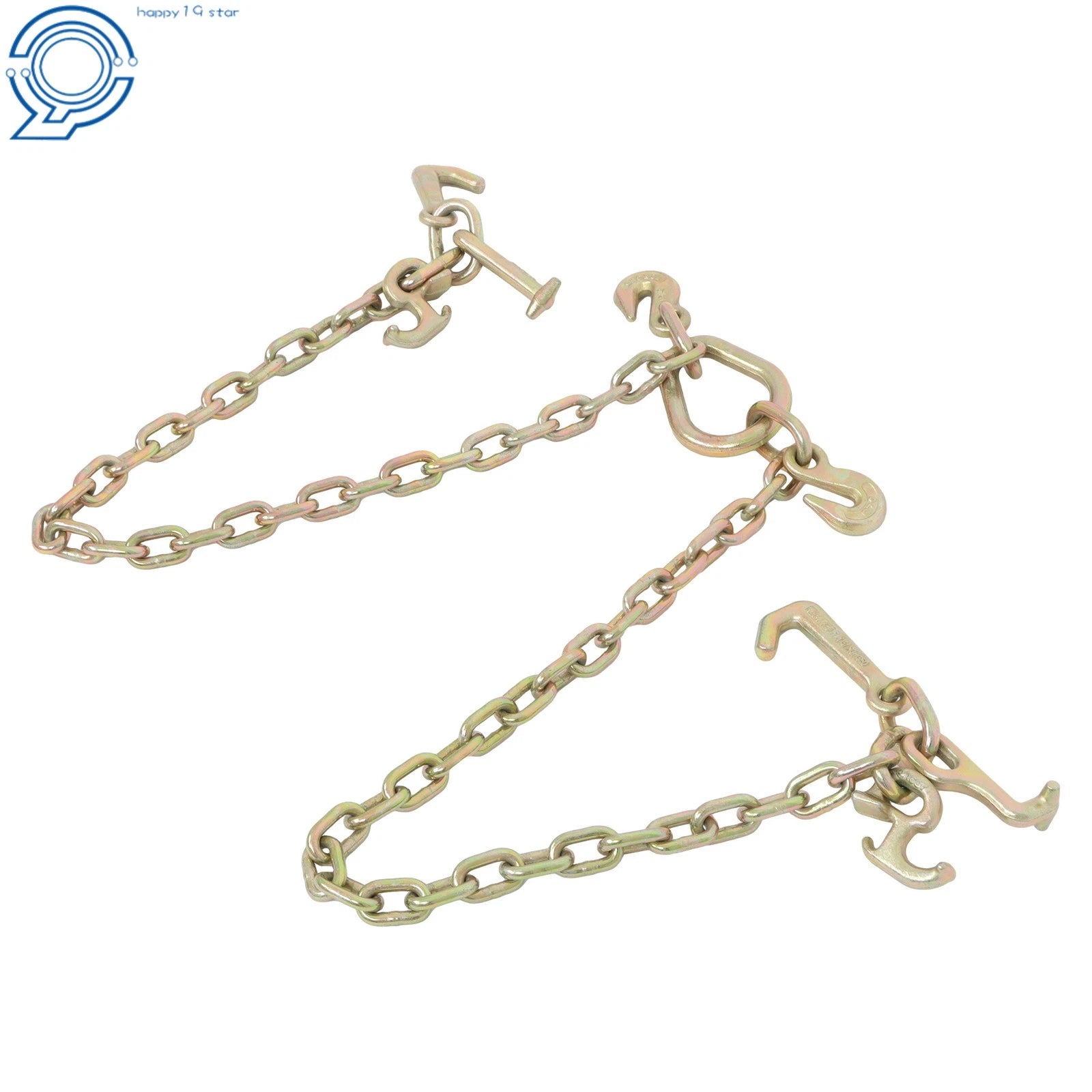 36'' Chain V Bridle with RJT Hook for Tow Truck Trailer Hitches (5400 lbs)