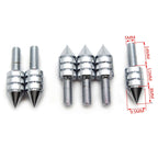 Set of 4 Universal Chrome Motorcycle Spike Bolts for Windscreen, Fairings, License Plate