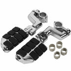 Chrome Highway Bar Foot Peg Mount Clamps for Harley Honda GL1800 (2001–2017)