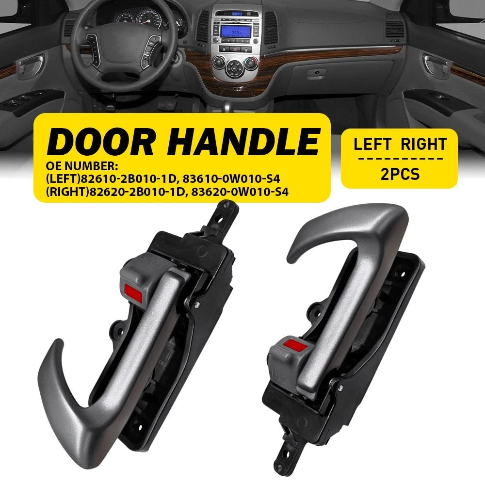 Interior Door Handle Set for Hyundai Santa Fe (2007–2012) - Left & Right