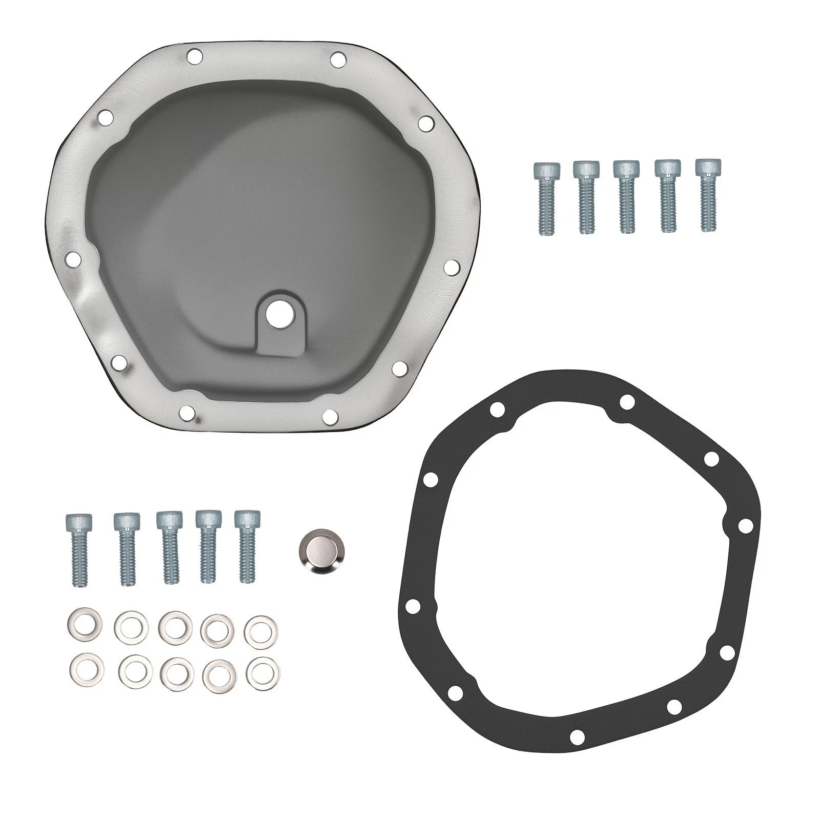 Black Differential Cover for Ford Bronco (1972–1979) SPC4909BKKIT w/Bolts