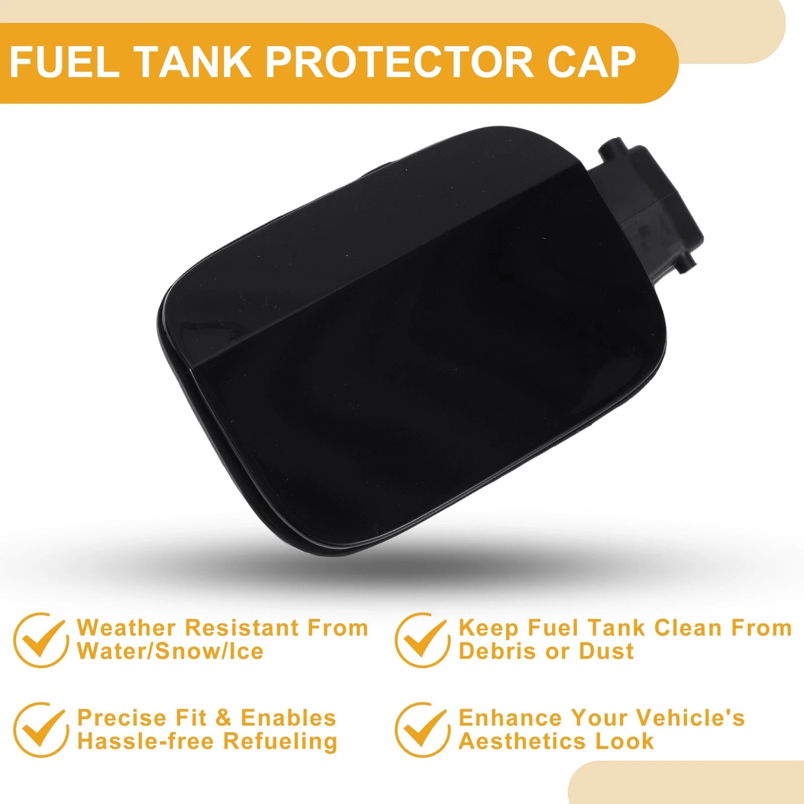 Fuel Tank Door Cap for Volkswagen Passat (2011–2018) Bolt Type No.561809857 Black