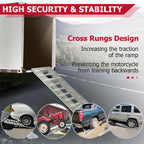 Set of 2 Aluminum Trailer Ramps for Car Truck (8500 lbs, 72''x15'')