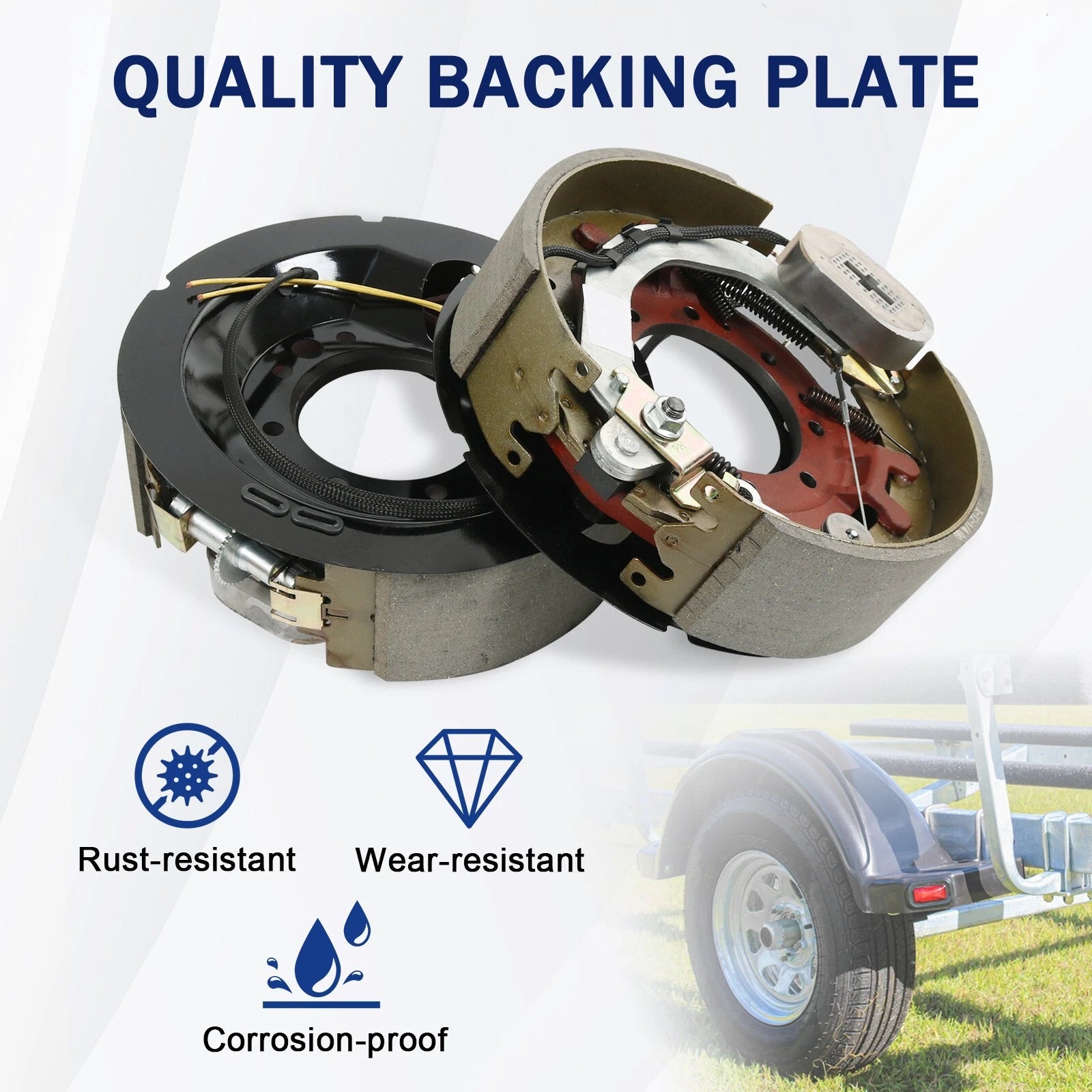 Pair of Electric Brake Backing Plates for Dexter Trailer (10K)