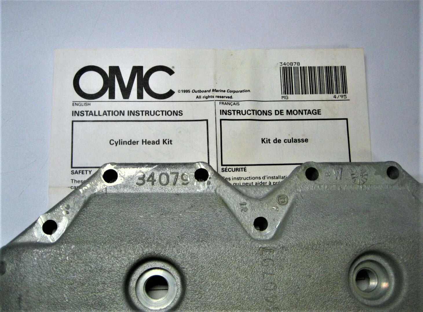 Cylinder Head Kit for Evinrude Johnson 250HP 300HP Outboard (OMC 340797)