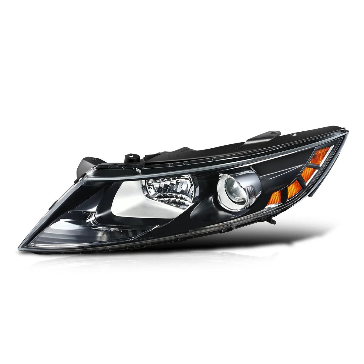 LED DRL Headlights for Silverado 1500 2500 3500 (2003–2006) Black/Amber
