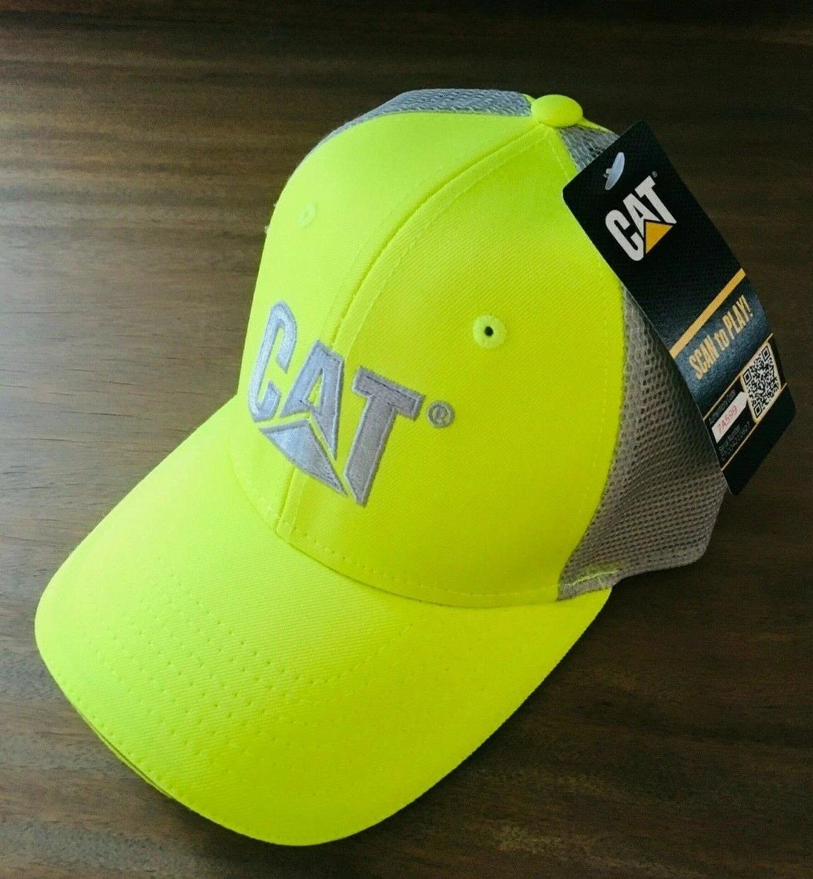 Hi-Vis Safety Yellow Electric Ave Mesh Cap for Caterpillar Equipment