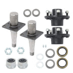 2X Trailer Hub Kit for 5 x 5" & 8.25"×1.75" Round with Brake Flange #84 Spindle