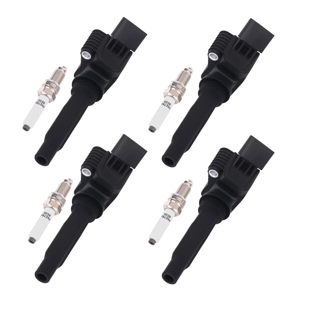 Set of 4 Ignition Coils and Spark Plugs for Audi A3 Sportback e-tron (2016–2018)