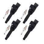 Set of 4 Ignition Coils and Spark Plugs for Audi A3 Sportback e-tron (2016–2018)