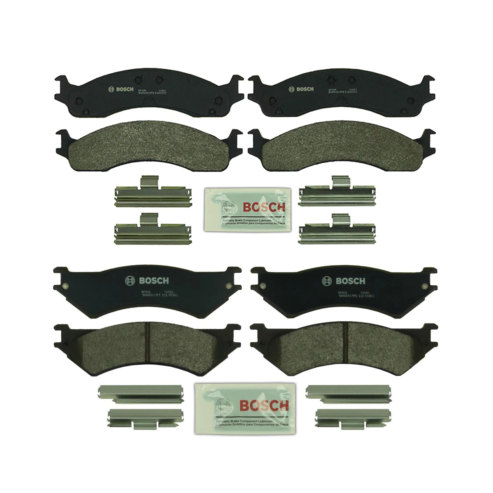 Bosch QuietCast Disc Brake Pads Kit for Ford (Front & Rear)