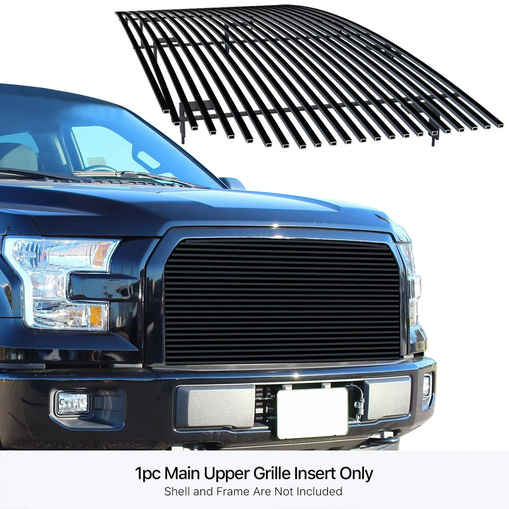 Stainless Black Billet Grille Insert for Ford F-150 (2015-2017)