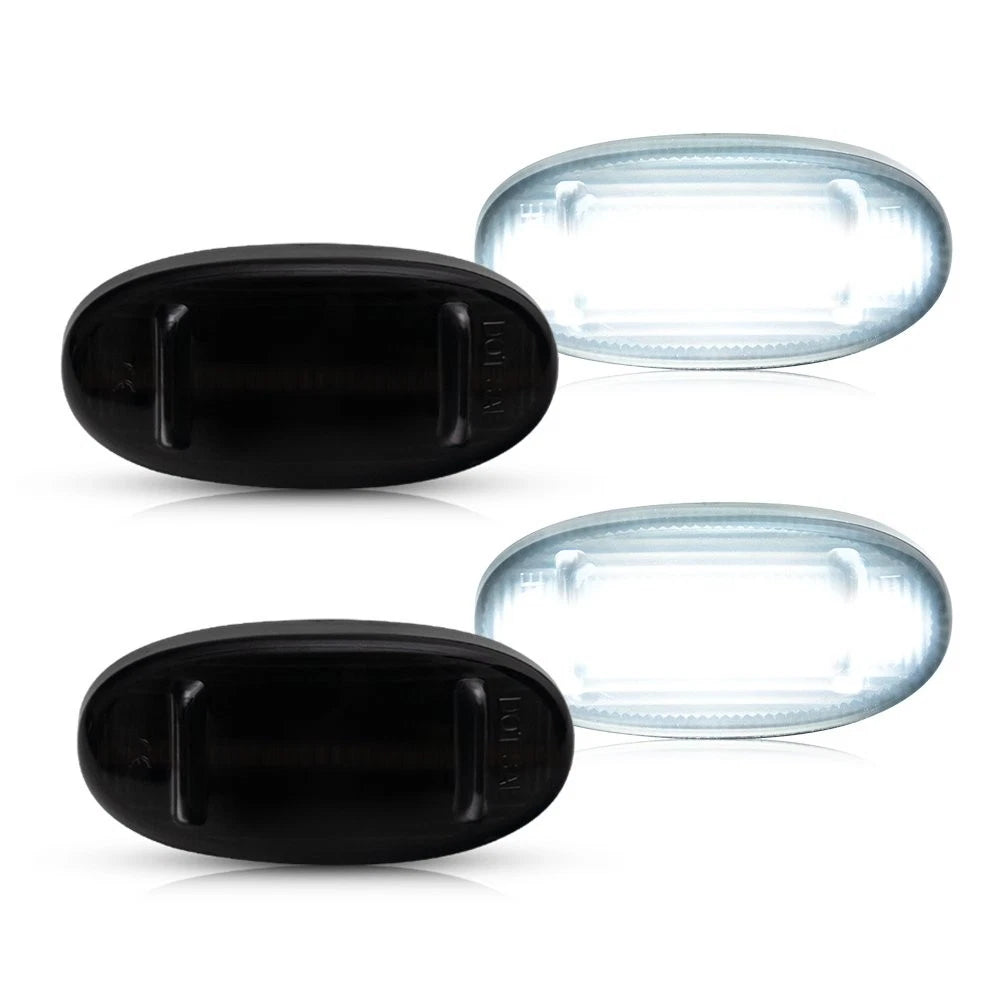 4X Smoked Fender LED Side Marker Lights for Ford F450 F550 (2011–2022)