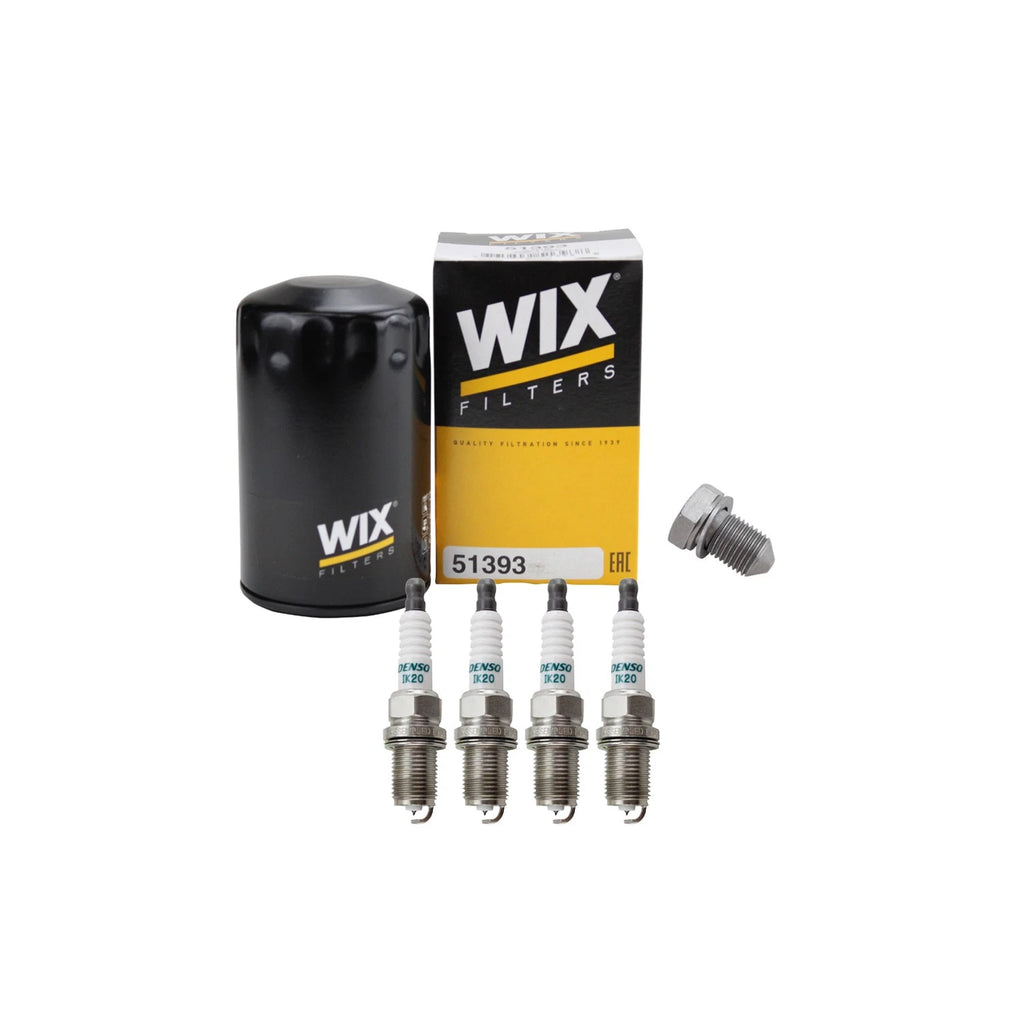 Wix Engine Oil Filter & Denso Spark Plugs Kit for Audi A4, TT, VW Beetle, Golf, Jetta (L4)