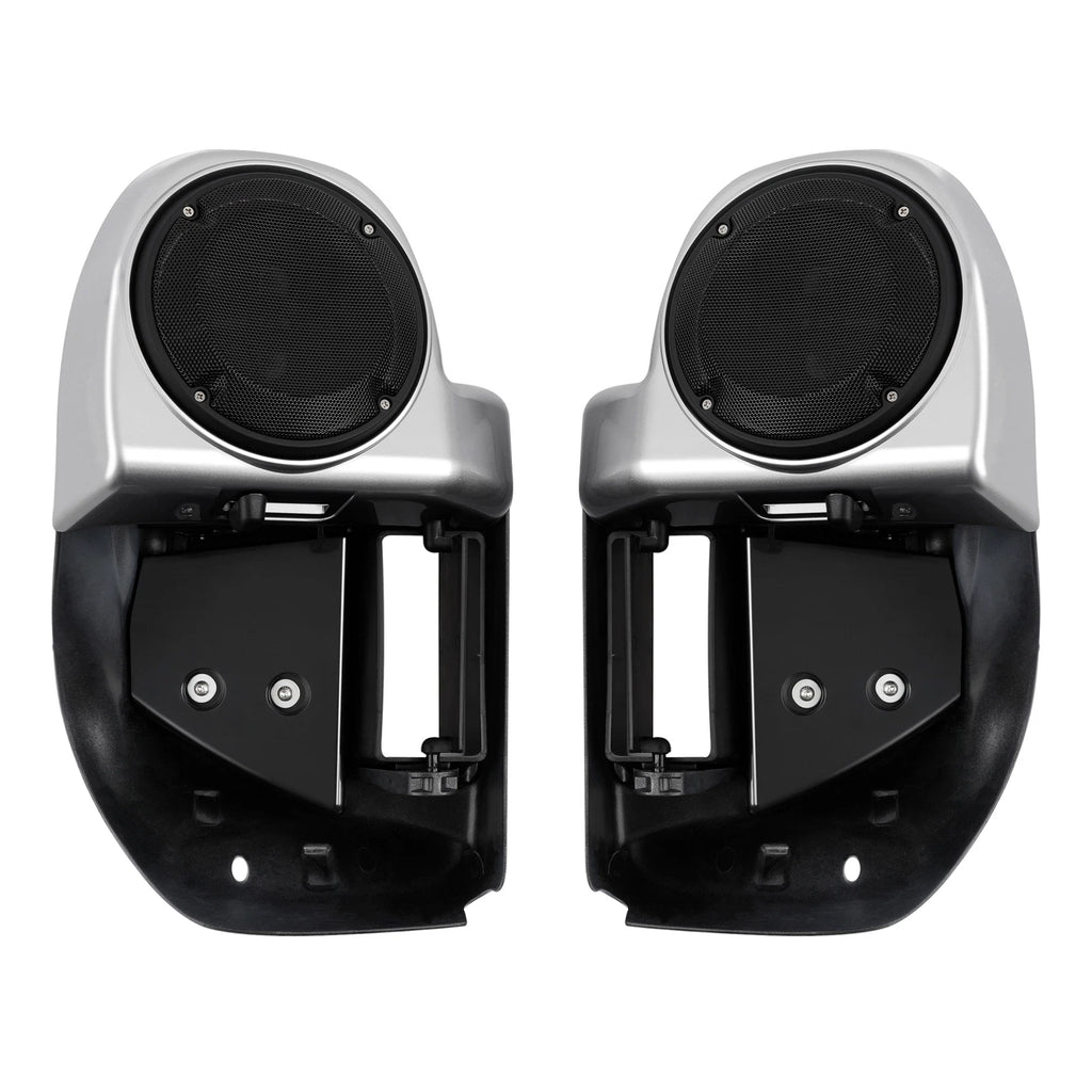 Lower Vented Leg Fairings for Harley Electra Glide (2014–2025) - Brilliant Silver Pearl