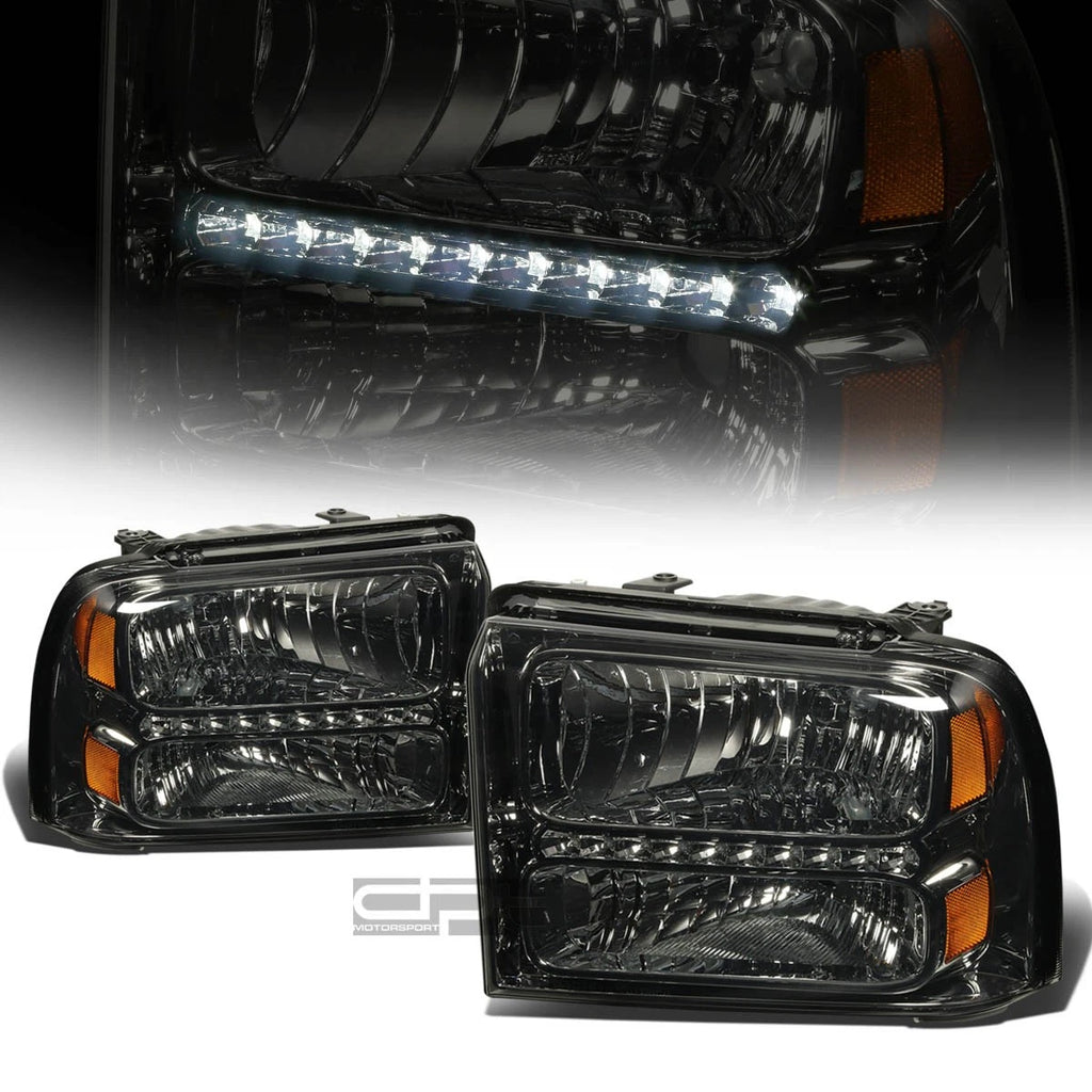 LED DRL for Ford Super Duty (2005–2007) Smoked Housing Amber Side Lamp