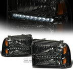 LED DRL for Ford Super Duty (2005–2007) Smoked Housing Amber Side Lamp