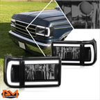 LED DRL Strip Headlight for Ford F150-F350/Bronco (1987–1991)