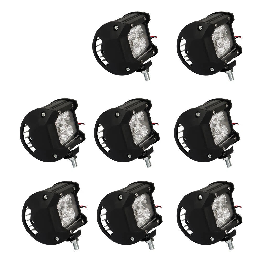 8PC LED Work Lights for 4WD Vehicles (12V/24V)