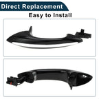 Exterior Door Handle for BMW F07 (2010–2017) No. 51217231930 Front Right Black Silver Tone