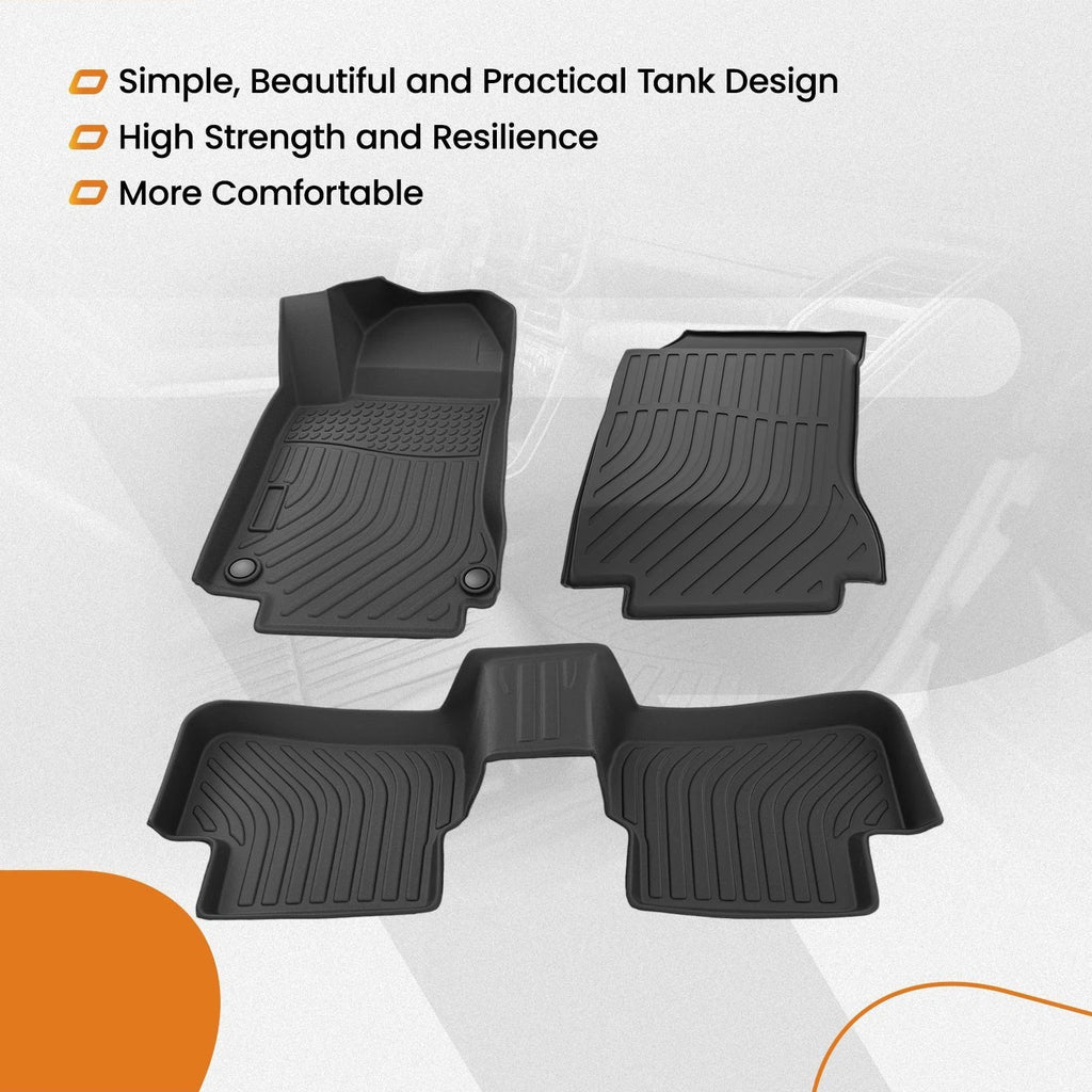 Set of 4 Black TPE Floor Mats for Mercedes-Benz CLA GLA (2014–2020)
