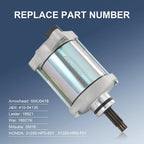 Starter Motor Assembly for Honda FourTrax Rancher 420 TRX420 Pioneer 500 (2014–2023)