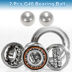 Set of 2 Precision 40.0mm Steel Ball Bearings G40 for Automotive Use