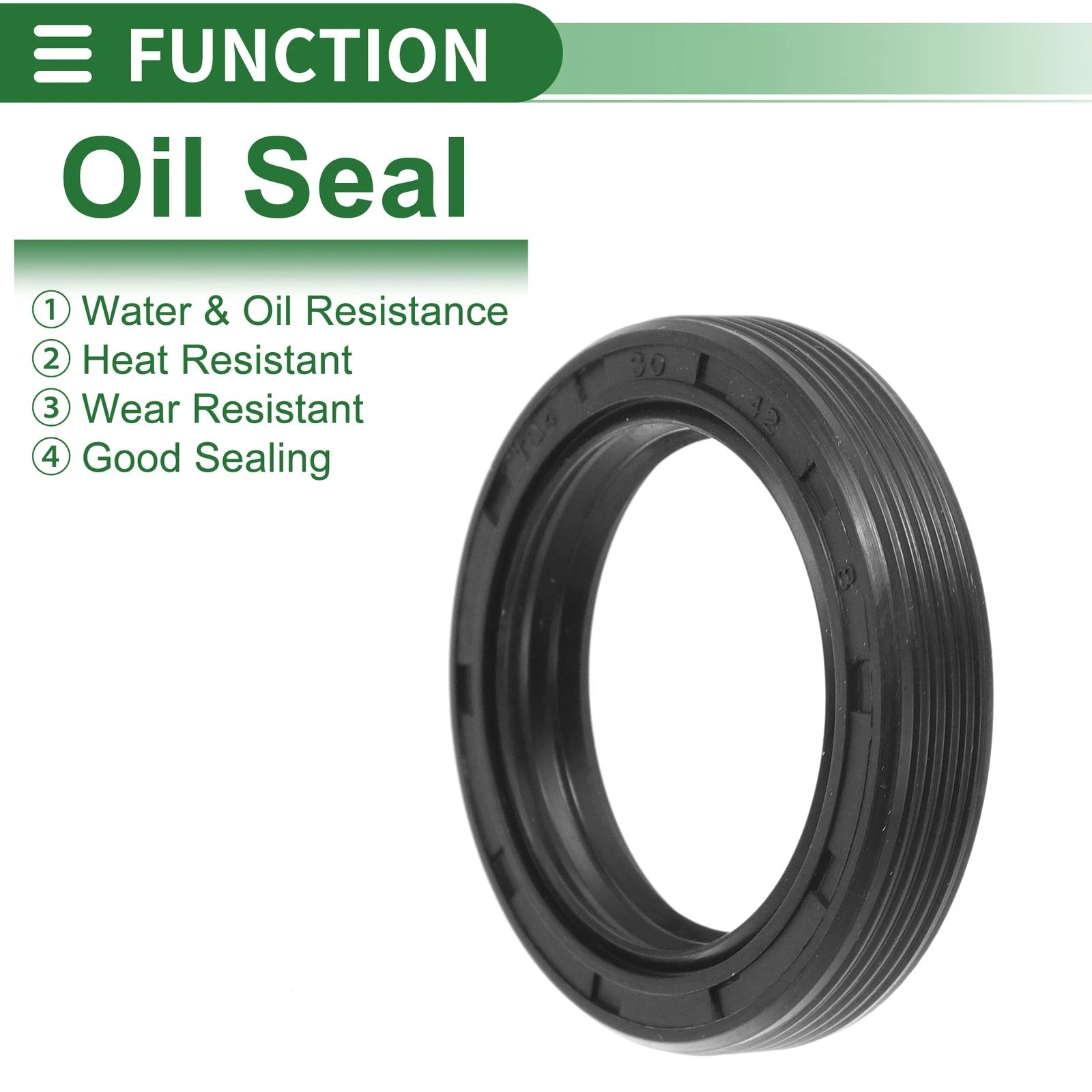 Set of 5 Oil Seal TG4 Lip Seal Ring NBR Rubber 30x42x8mm