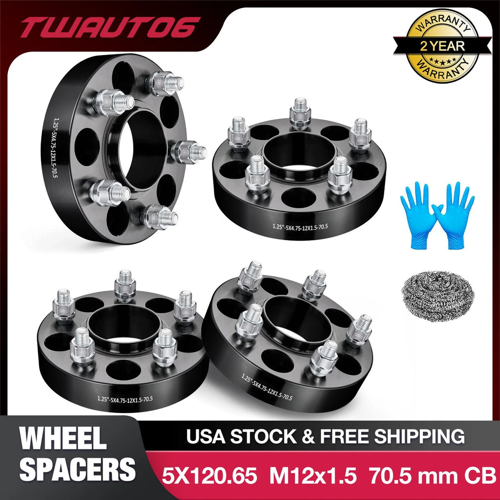 4PCS 1.25" Hubcentric Wheel Spacers for Chevy GMC Cadillac Buick (2006–2016)