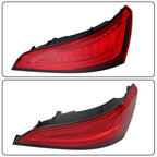 LED Tail Light Assembly for Audi Q5 (2013â2017) Right Side Chrome Red Lens
